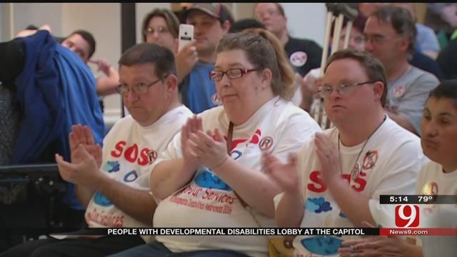Developmentally Disabled Individuals Lobby At Oklahoma Capitol