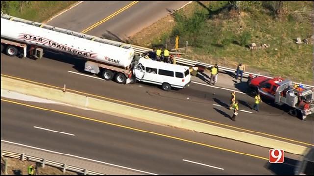 One Killed In Crash Involving Van, Tanker On Turner Turnpike