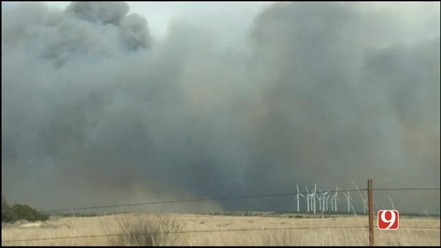 Authorities: Wildfire Burning Out Of Control In Woodward County