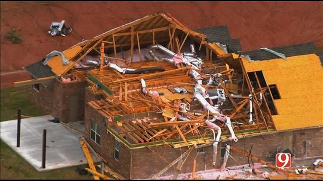 Storm Rips Roof Off Of OHP Trooper's Home In Luther