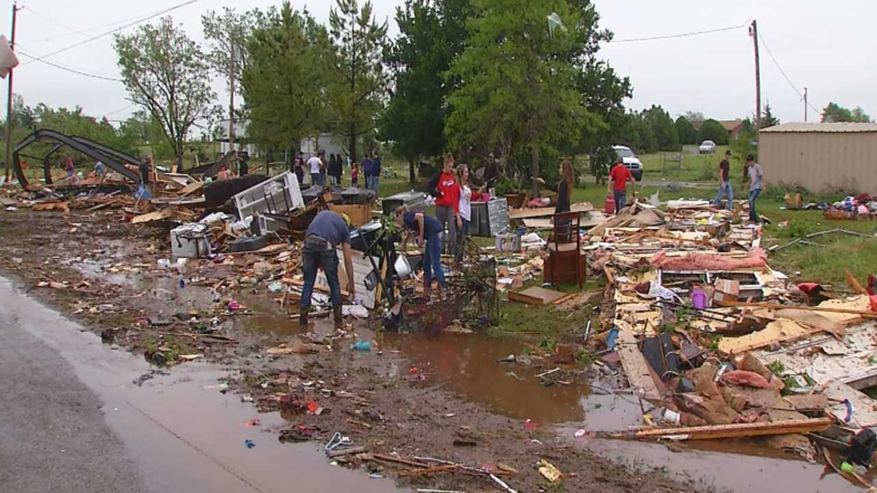 Tornado Leaves Trail Of Destruction In Ninnekah