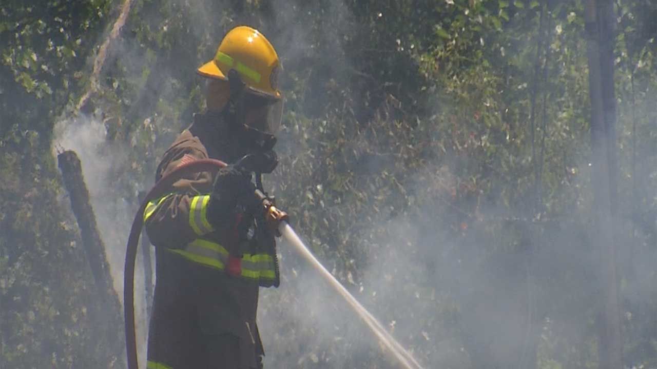 Fire Crews Try To Avoid Heat Exhaustion While Battling Fires