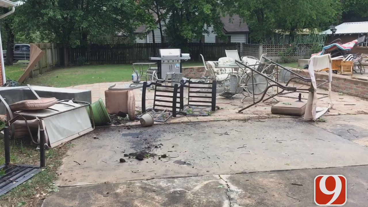 Holdenville Property, Trees Damaged In Severe Storm