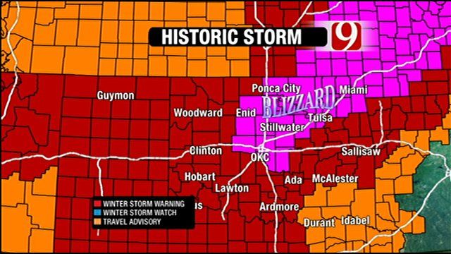 Blizzard Intensifies Across Oklahoma - News9.com - Oklahoma City, OK ...