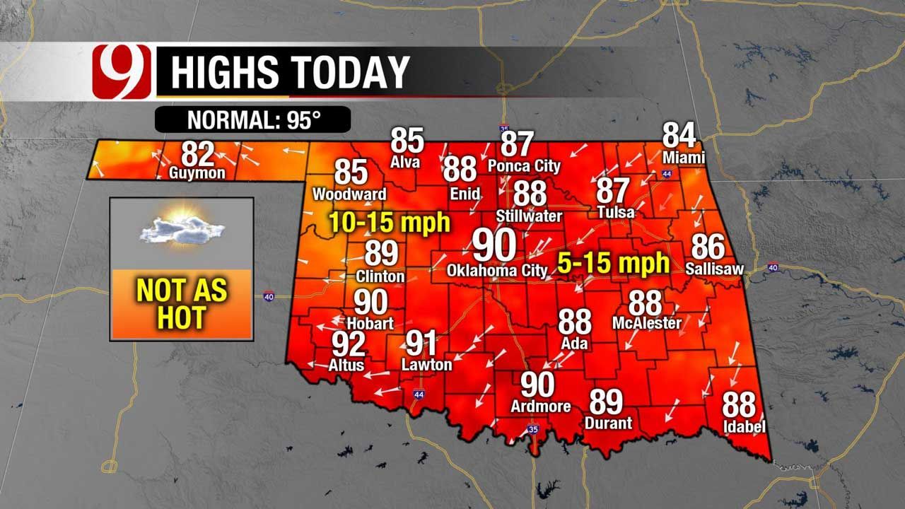 Temps Drop Into The 80's Sunday, Rain & Storm Chances Increase Overnight