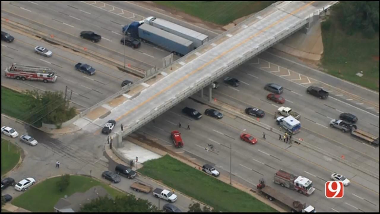 SB I-44 Shut Down In NW OKC After Woman Fell From Bridge
