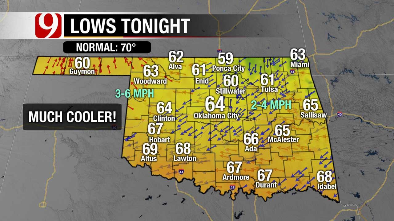 Cooler Temps Expected This Week Across The State