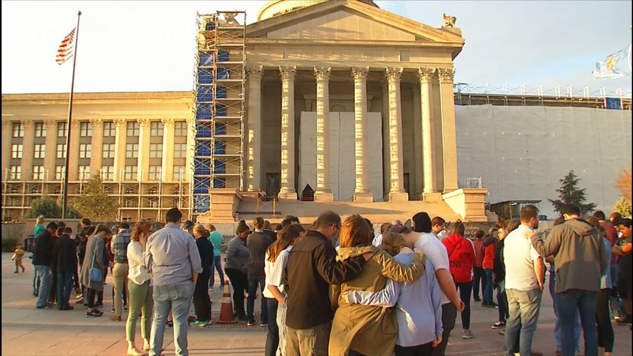 Pastors Hold Prayer For Teachers, Students Outside State Capitol