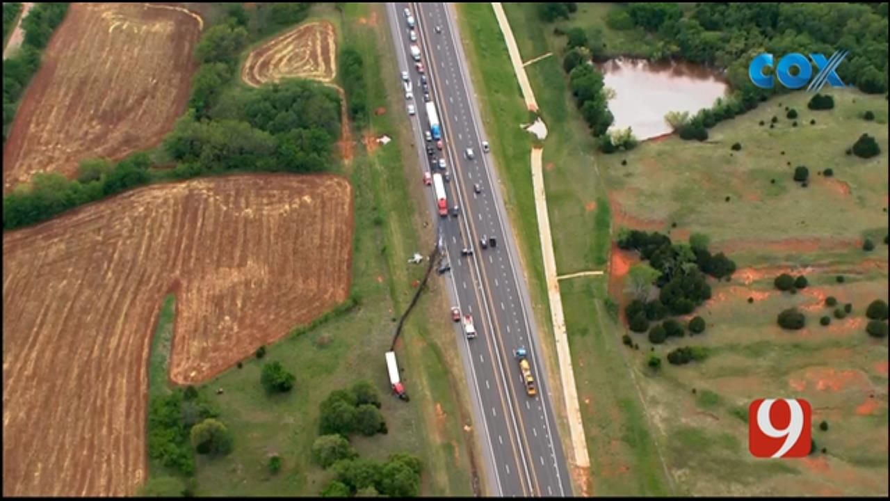 WEB EXTRA: Traffic Backs Up After Fatality Crash On Turner Turnpike