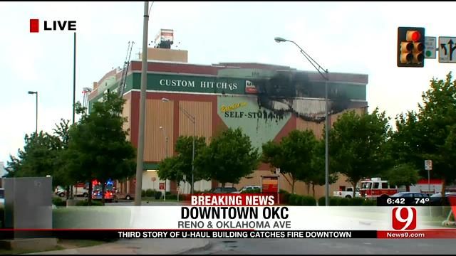 Five-Alarm Fire Breaks Out At OKC U-Haul Building