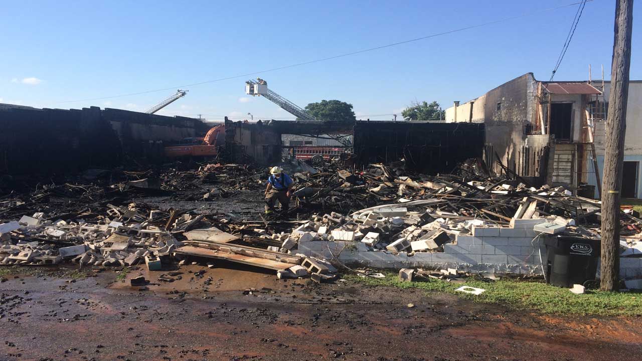 Large Fire Breaks Out In Historic Downtown Hinton