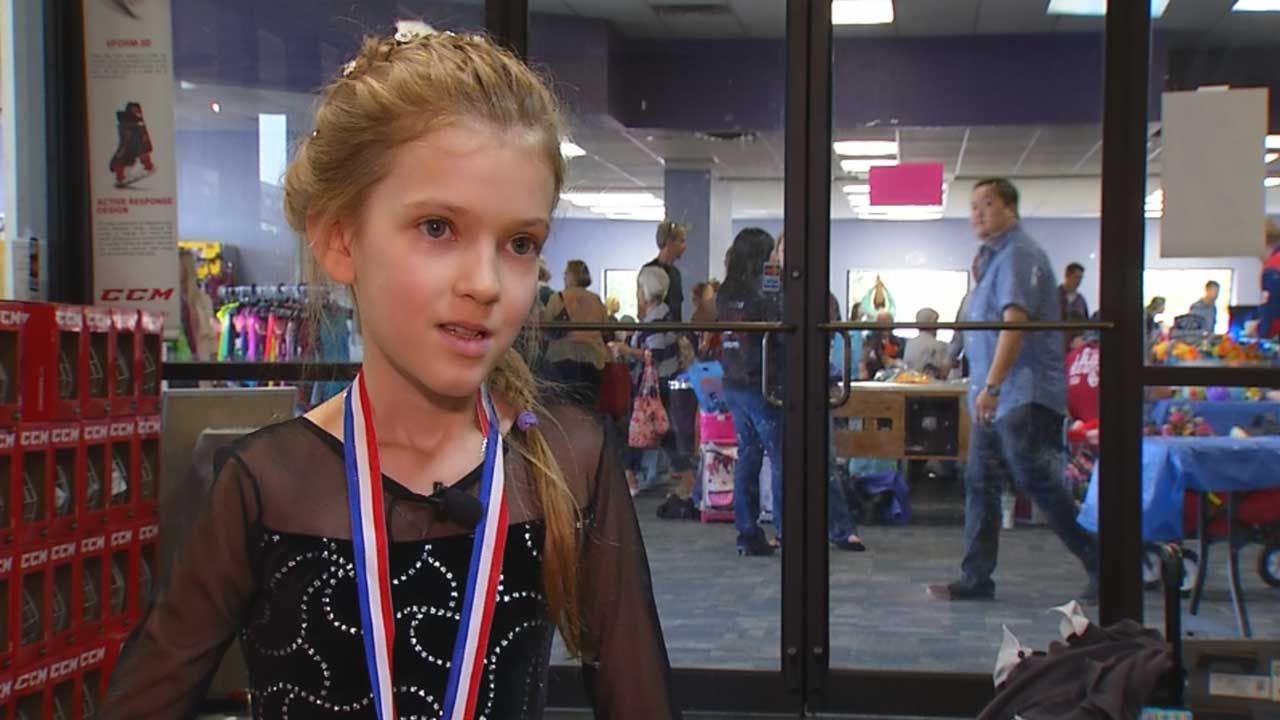 UK Girl With Cancer Skates In Edmond Ice Skating Event