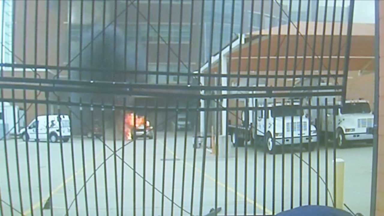 Dash Cam Video Shows Fiery Crash In Norman