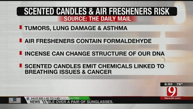 Scented Candles, Air Fresheners Pose Health Risks