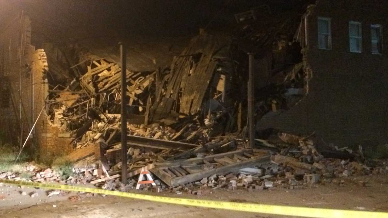 Officials Investigate After Cushing Building Collapses
