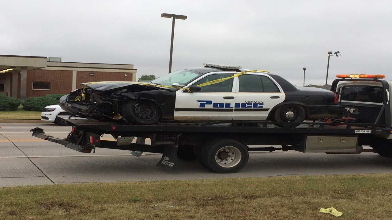One Seriously Injured After Officer-Involved Crash In Norman