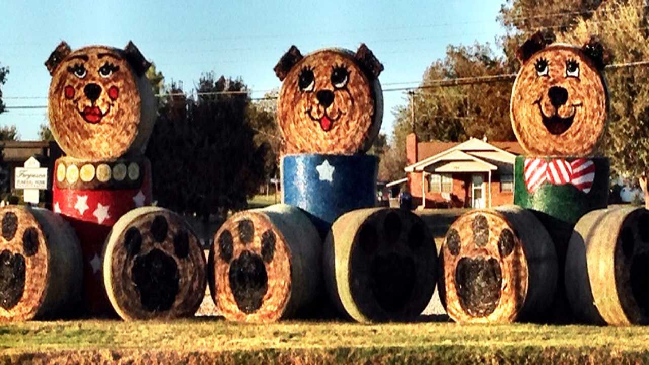 Unique Hay Bales Spread Holiday Cheer In Chickasha