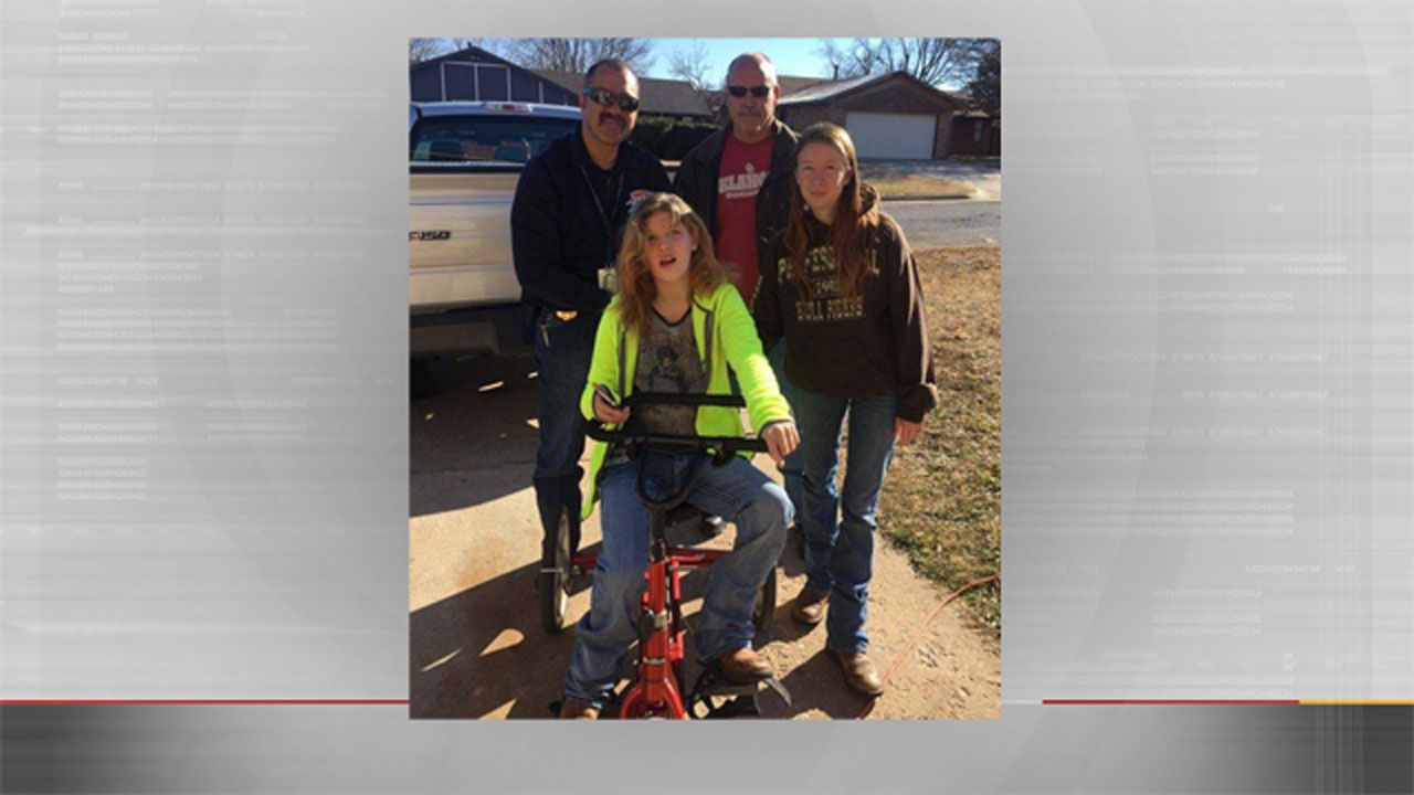OKC Officers Repair Damaged Therapy Trike For Girl