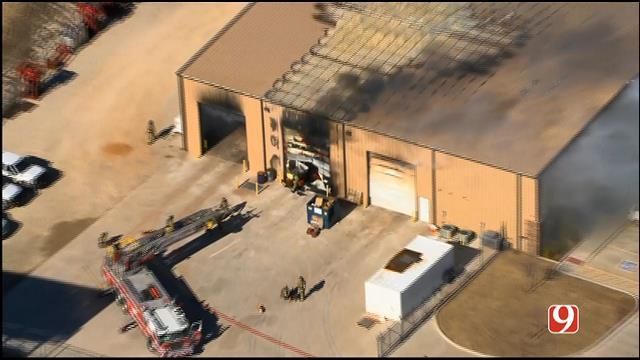 Crews Battle Commercial Fire In Far West OKC