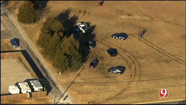 Suspect Leads Authorities On Chase, Crashes Into Casady School Gate