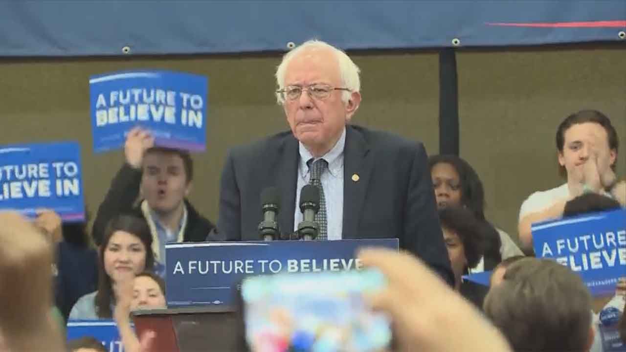 Bernie Sanders Holds Campaign Rally In Downtown OKC