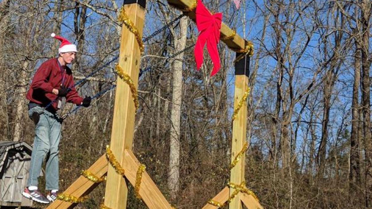 Gentle Giant With Autism Outgrows Swing Set Gets Free One